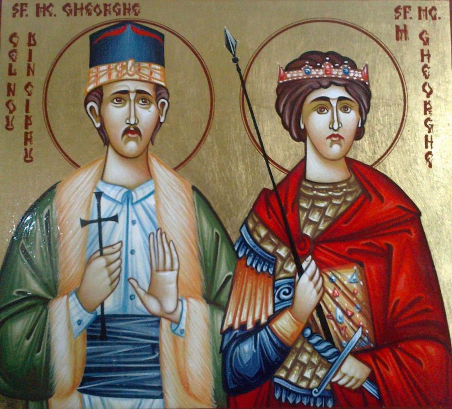 Icoana cu Sf.M.Mc. Gheorghe și Sf. Gheorghe cel Nou din Cipru