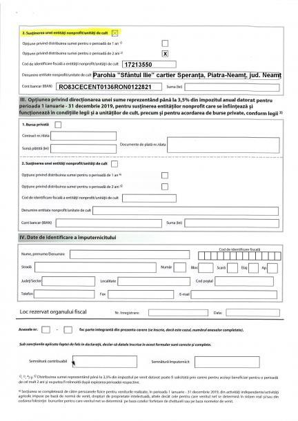 Formularul fata verso se gaseste in atasament Formularul fata verso se gaseste in atasament